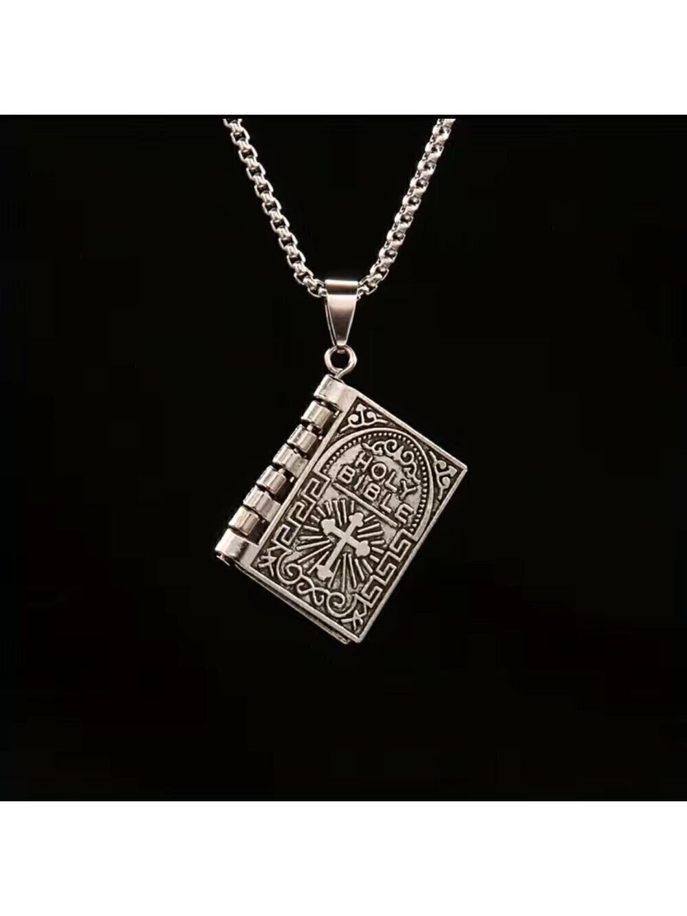 Holy Bible with The Lord's Prayer Necklace / Pendant #858 - Picture 4 of 16